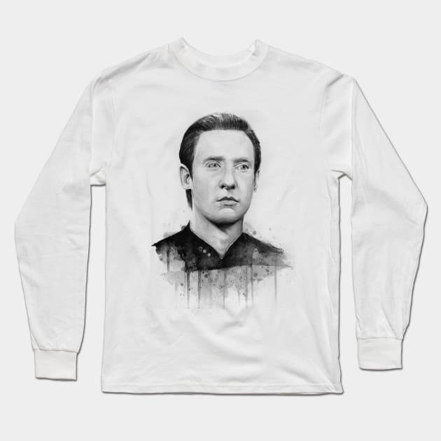 Data Long Sleeve T-Shirt by Olechka